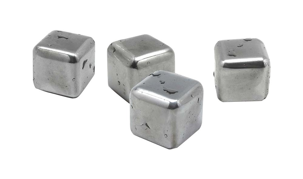 Vin Bouquet FIE 015 Metal ice rocks. Stainless Steel chill rocks, in magnetic box with velvet pouch