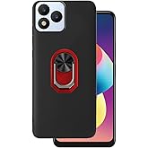 DAMONDY for Vortex J24 Case Compatible for Vortex J24 Phone Case Cover Slim Shock Protective Kickstand 360 Ring Holder Defender Back -Red