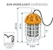 Hyperikon 80W LED Temporary Work Light Fixture, 9600 Lumens, Orange Construction Drop Light, LED High Bay Lighting, UL IP65 Waterproof, 5000K