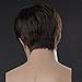 GOOACTION Male Short Straight Black Brown Wig for Men Synthetic Replacement Hair Wigs