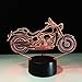 Cirkooh New Motorcycle Motorbike 3D Optical Illusion Table Lamp 7 Colors Change Timing Remote Control and Touch Button LED Light Decor