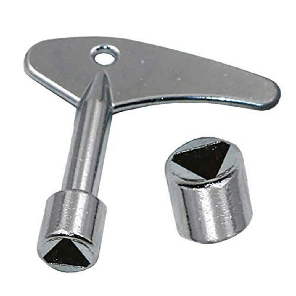 TOOLSTAR Triangle Socket, 9mm/ 0.35" Triangle Key Switch Key Wrench Gas Electric Elevator Emergency Lift Door Triangular Lock Keys (2 PCS)