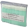 100 PCS Fiber Optic Cleaning Swab with 1.25MM / 2.5MM Long Foam Sponge Stick for SC/FC/ST LC/MU