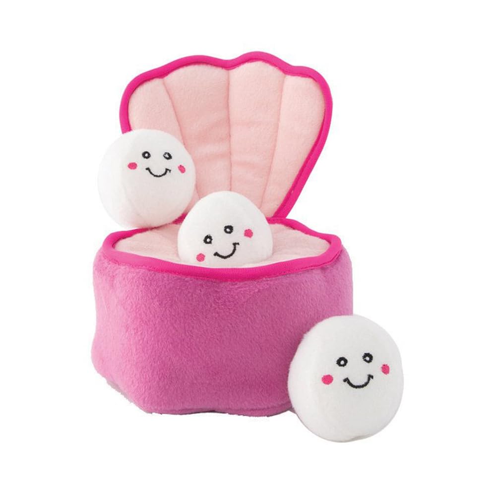 Zippy Paws Zippy Burrow Pearls in Oyster Game Dog Toy – Interactive Hide and Seek Plush Toy with Squeakers for Dogs – Fun Mental Stimulation Toy — image 1