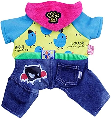 Demon Chick Pet Dog Coat Teddy Four-legged Jumpsuit Puppy Hoodies (L(Chest46-48cm Back30-32cm Collar33-35cm))