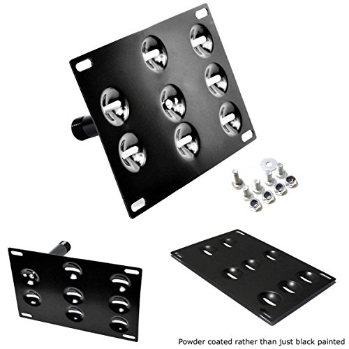 iJDMTOY No Drill Front Bumper Tow Hook License Plate Mounting Bracket