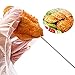 JOHOUSE Barbecue Skewers, 48 PCS Barbecue String with Wooden Handle BBQ Stick Needles Outdoor Camping Outings Cooking Tools