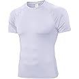 CARGFM Compression Shirt Men Short Sleeve T-Shirt Cool Dry Top Baselayer Undershirts for Workout Gym Football Basketball