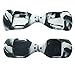 [WheelElite] Silicone Case Scratch Protector Wrap Rubber Cover Protective Skin for 6.5 Inch Hover Board 2 Wheels Balance Scooter (White/Black)