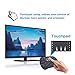 XEDIRECT Mini Wireless Keyboard with Touchpad Mouse 2.4GHz Remote Controller Rechargeable Combos for Google Android Box, Pc, Pad,Smart TV Player(Black)