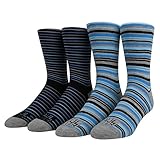 Paul Miller Men's 2 Pack Colorful Patterned Cotton Dress Socks
