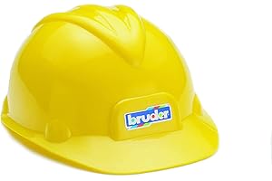 Bruder Toys Construction Worker Hard Hat Yellow Helmet for Kids Pretend Play