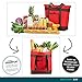 Rachael Ray Jumbo Chillout Thermal Tote, Insulated Bag Keeps Cool or Hot for Hours, XL Insulated Bag for Groceries, Potlucks, Sundries & More!, Foldable & Reusable Thermo Food Bag, Red