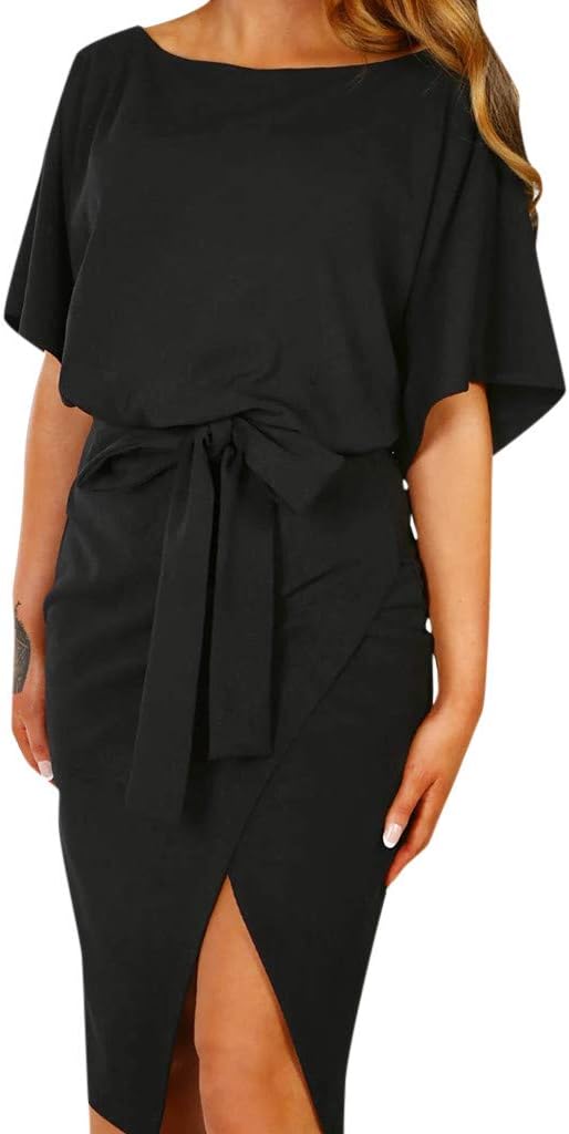 womens black wrap dress