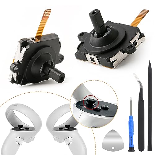 Joystick Replacement for Oculus Quest 2 Joystick Replacement Kist Controller Repair Replacement Part with Tools-White