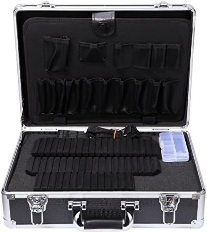 Gzyahui Aluminum Tool Box Professional Hard Briefcase Lockable Metal Tools Organizer with Pre-Scored Foam Insert