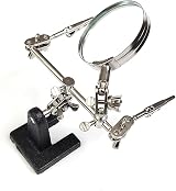 JZK Hands Free Magnifying Glass Crocodile Clip 8x Third Hand Soldering Jewelry view 1
