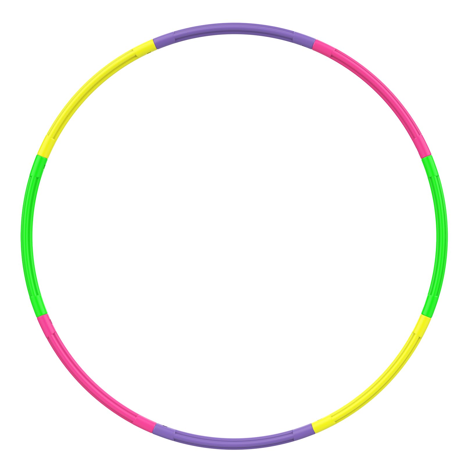 Photo 1 of 32 Inch Kids Exercise Hoop,8-Piece Detachable Adjustable Weight Fitness Toy for Children, Gymnastics, Dog Agility Training - Colorful Hoops for Party Games, Christmas Wreath Decor