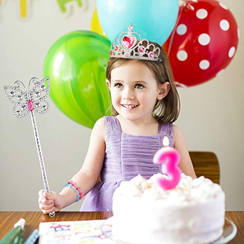 FittiDoll 70Pack Princess Pretend Jewelry Toy, Girl’s Jewelry Dress Up Play Set Included Princess Tiara Necklaces Wands Rings Earrings and Bracelets, Pretend Play Jewelry Set for Girls - Thumbnail 4