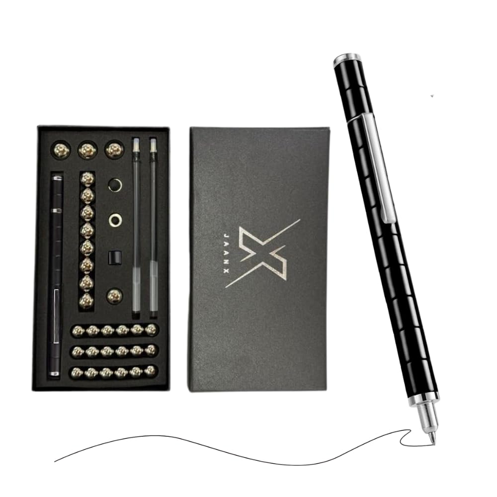 X JAANX Magnetic Fidget Pen, Multifunctional Deformable Writing Pen with Strong Magnets, Novelty Mothers Day Gifts, Stress Relief Pen, Presents for Birthday (Black Combo) — image 1