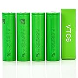 4pack Sony VTC6 18650 3000MAH 20A FT IMR 3.7V authentic original flat top high drain battery by V Force