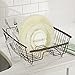InterDesign Axis Kitchen Dish Drainer Rack for Drying Glasses, Silverware, Bowls, Plates - Bronze/Clear