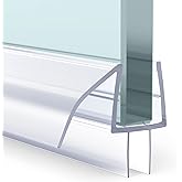 AmazerBath 3-Pack 15.75" Shower Door Bottom Seal for 3/8"(10mm) Glass - 3 Section Segmented Shower Installation Kit Frameless Glass Door Seal Strip