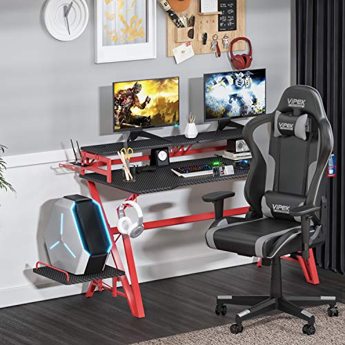 VIPEK Ergonomic Gaming Desk 55 Inch Home Office Gaming Computer Desk