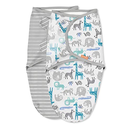 SwaddleMe Original Organic Swaddle, It's Zoo Cute, Small (03 Months, 714 Lbs, Up To 26