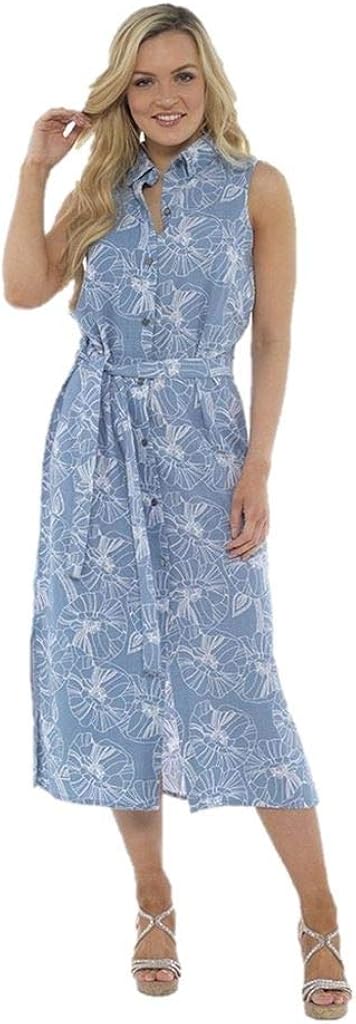 indigo roc linen dress