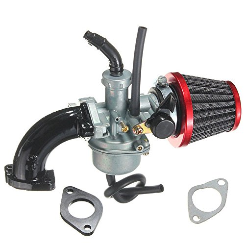 PZ-22 Carburetor (22mm) PZ22, 38mm air filter, manifold kit Compatible with 110cc 125cc Horizontal motor Dirtbike, Kawasaki KLX 110 KLX110 - Thumbnail 3