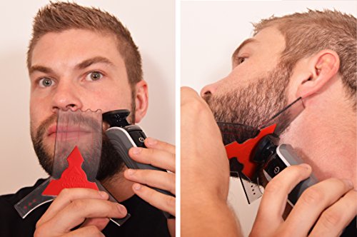 The-BEARD-NINJA-Beard-Shaping-Tool-Template-Beard-shaper-guide-for-line-up-edging-TRANSPARENT-styling-stencil-ANTI-SLIP-GRIP-CurveStepStraight-Cut-Goatee-Perfect-Neck-Line