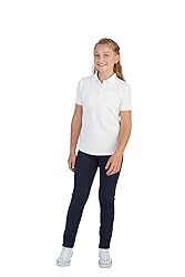 French Toast Girls' Short Sleeve Picot Collar Polo