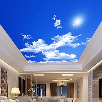 Avoir Images Leegt 3d Papier Peint Wallpaper Fresque Mural Ciel Bleu Nuages dernière salutations