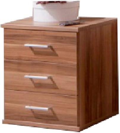 Wimex Gamma 3 Drawer Bedside Cabinet 55 X 40 X 46 Cm Black Gloss