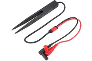 SMD Test Connector, Multimeter Connector for Resistor Capacitor Measurement, One Handed Operation with 250V Safety, Ideal for