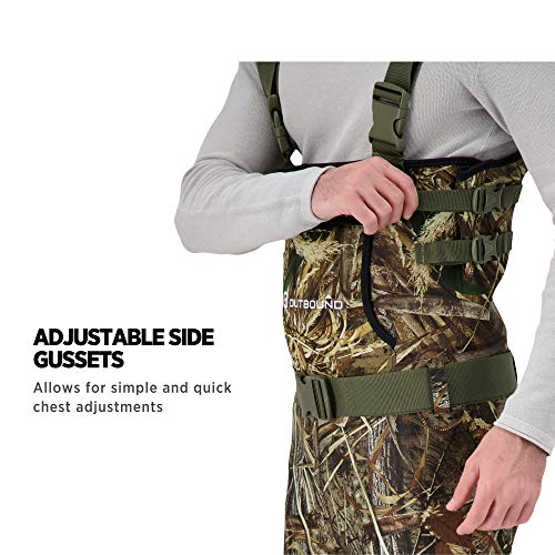 OUTBOUND Neoprene Chest Waders with Boots for Men & Women WaterProof