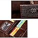 Men's Business Genuine Cowhide Leather Crocodile Embossing Long Bifold Wallet