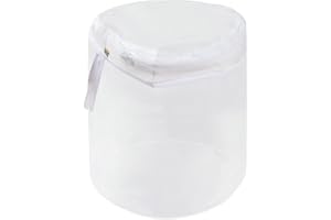 Klmnop 2 Gallon Filter Bag, 220 Micron All Mesh Strainer Bag with Zipper for Washing Machine(White)