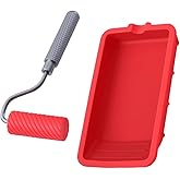 Taicols Silicone Roller with Silicone Tray, Suitable for Artistic Crafts, Woodworking, and Adhesive Projects. Silicone Kit, P