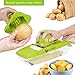 Mandoline Slicer – Vegetable Slicer – Vegetable Cutter for Tomatoes, Cucumbers, Onions – Cheese & Potatoes Grater - Shredder with 5 Stainless Steel Blades, Catch Tray with Lid & Peeler by Gil d'Chef