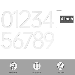 4 Inch Self Adhesive Mailbox Numbers 0-9 Set, House