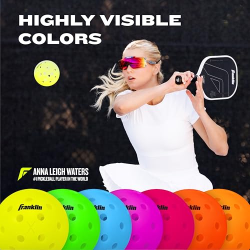 Franklin Sports Outdoor Pickleballs - X-40 Pickleball Balls - USA Pickleball (USAPA) Approved - Official US Open Ball - 3, 12, and 100 Bulk Packs of Pickleballs