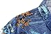 SSLR Men's Printed Button Down Casual Short Sleeve Denim Shirt (Large, Blue)