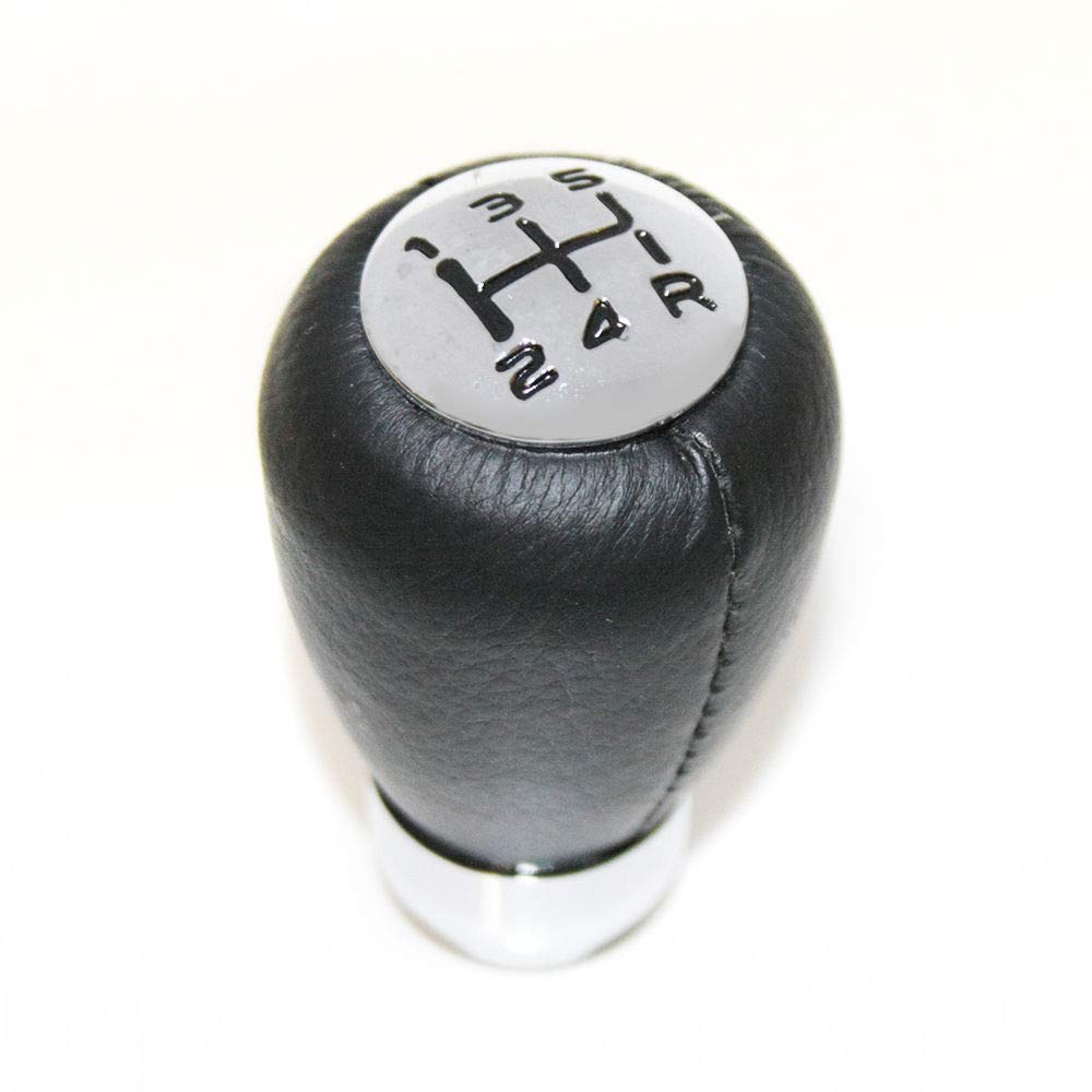 CarJoy Universal Gear Shift Knob Leather Stick Shifter Lever 5 Speed Manual Black