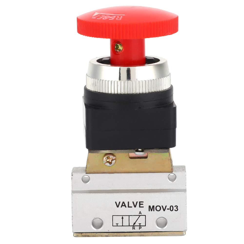 G1/8 Pneumatic Mechanical Valve，2 Position 3 Way Air Mechanical Valve Push Button Switch，for mechanical equipment，textile equipment，medical device