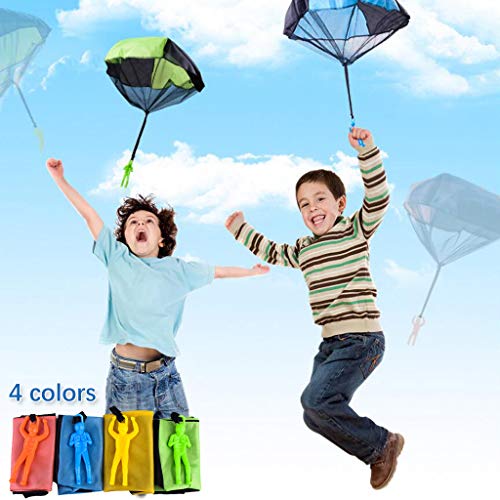 ❤Ywoow❤ Parachute Toy Tangle Free Throwing Man Soldier Figures Hand Throw Soldiers Play Children's Flying Inflatable Toys Skydiver Sport Outdoor for Kids New Year Gift Toddlers Girls Boys