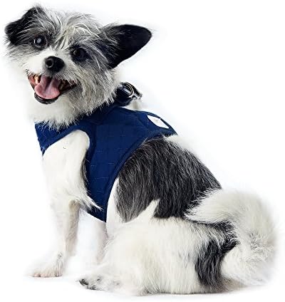 Pup Crew Navy Puffy Quilted Harness, X-Small