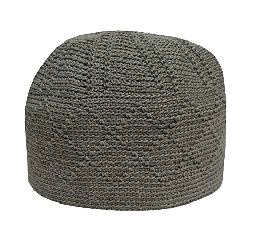 NDA Eid Special Koofi Kufi Cap Mens Muslim Designer Turkey Stretchable Prayer Topi (Grey)