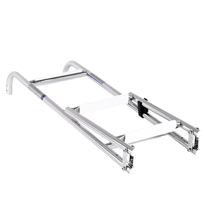 wellenshop Badeleiter Bootsleiter 5 Stufen Edelstahl/Kunststoff inkl. Befestigungsmaterial